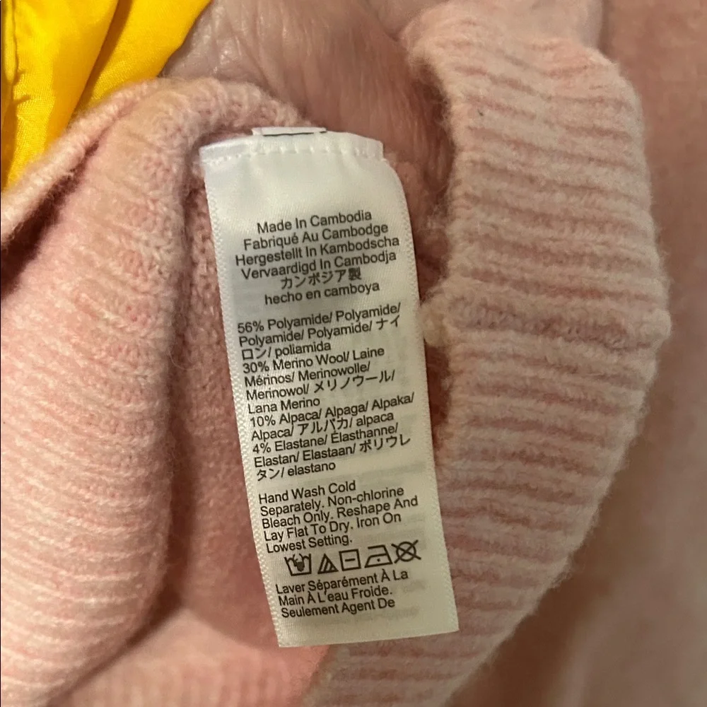 J. Crew Soft Pink rolled neck sweater. Wool/poly blend. Small. - Picture 3 of 7